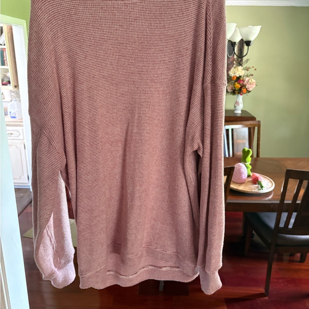 Aerie Soft Pink Crew Neck Sweater